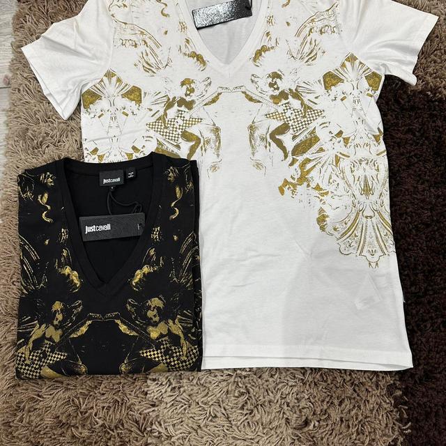 Just Cavalli Men's T-shirt - White - S on Productcaster.