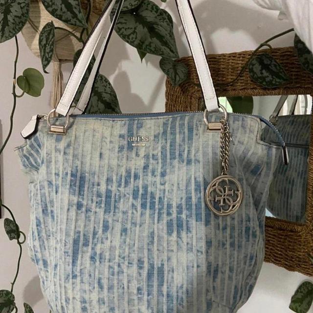 Guess Women's Shoulder bags - Blue/White on Productcaster.