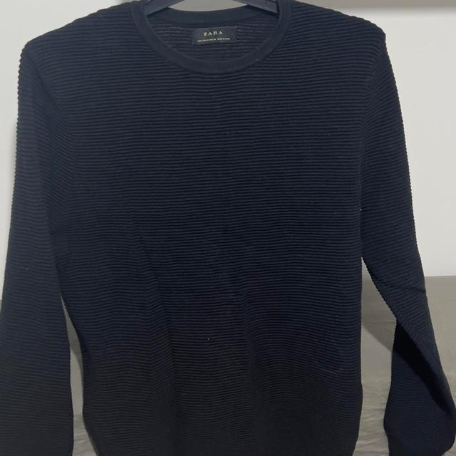 Zara Men's Jumper - Black/Navy - S on Productcaster.