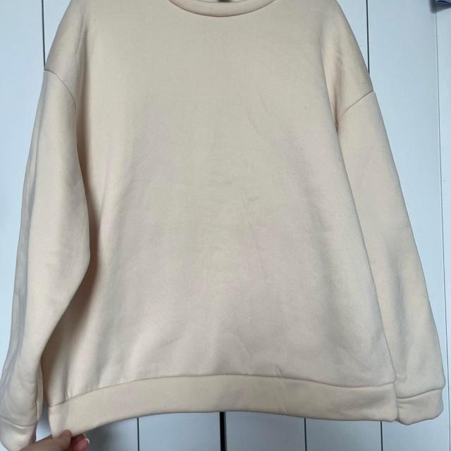 SHEIN Women's Sweatshirt - Cream/Tan - M on Productcaster.