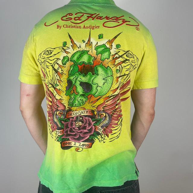 Ed Hardy Men's Polo shirt - Multi/Yellow - M on Productcaster.