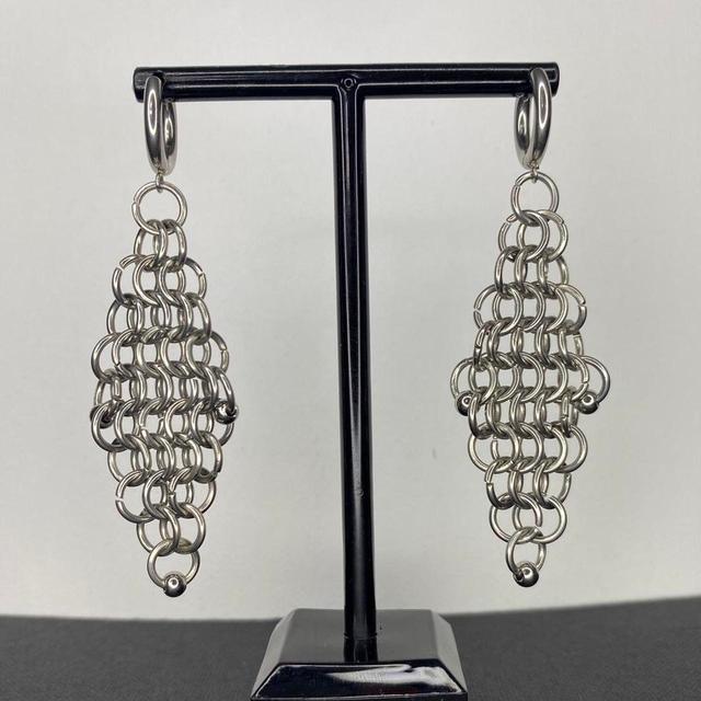 Women's Earrings - Silver on Productcaster.