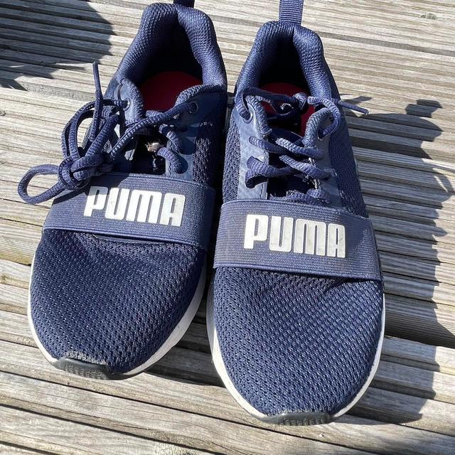 Puma Men's Trainers - Navy/Blue - UK 4 on Productcaster.