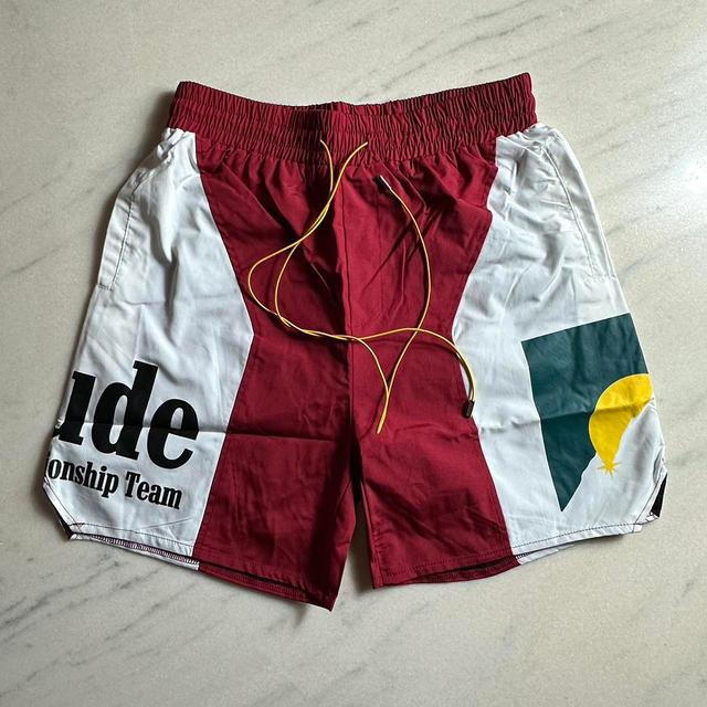 Rhude Men's Shorts - Red/White - M on Productcaster.