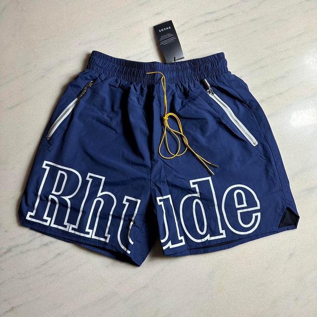 Rhude Men's Shorts - Blue/Navy - M on Productcaster.