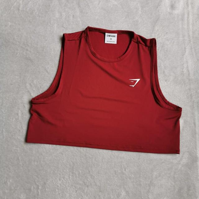 Gymshark Women's Crop top - Red/Burgundy - 6 on Productcaster.