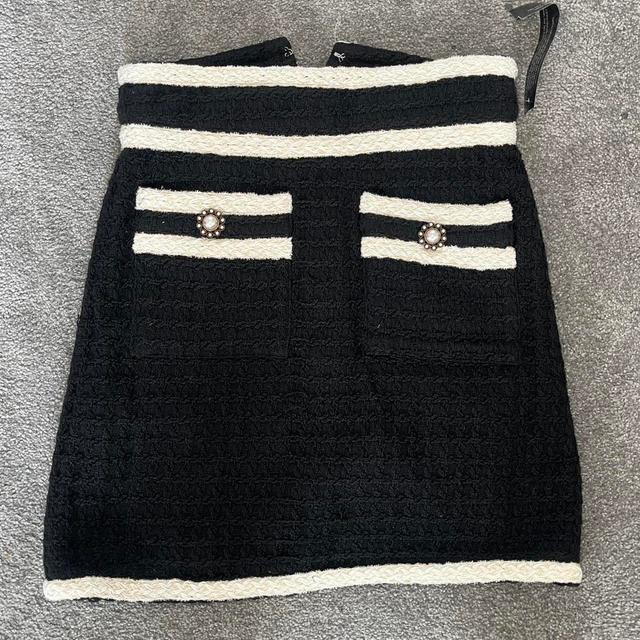 Women's Skirt - Black/White - S on Productcaster.