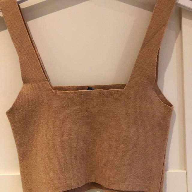 Zara Women's Crop top - Tan - 8 on Productcaster.