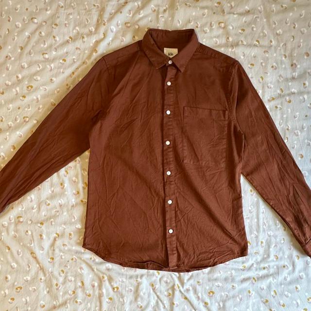 Men's Shirt - Orange/Brown - S on Productcaster.