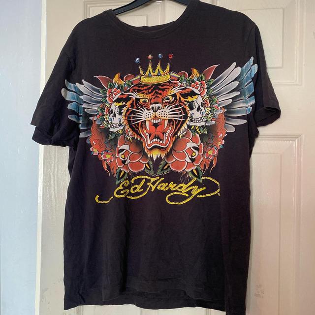 Ed Hardy Women's T-shirt - Orange - 12 on Productcaster.