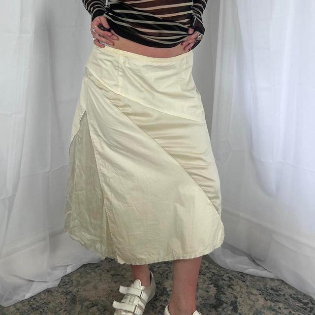 Vintage Women's Festival Skirt - Cream/Tan - M on Productcaster.