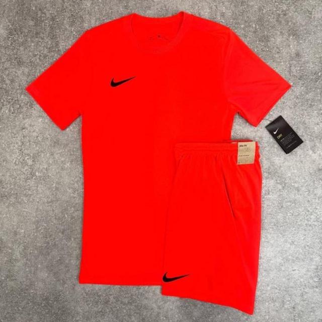 Nike Men's T-shirt - Orange/Red - S on Productcaster.