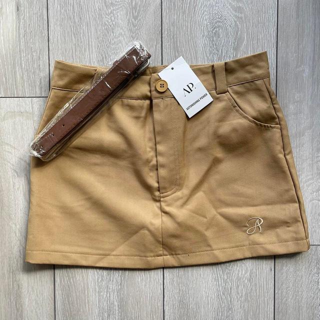 Women's Skirt - Tan/Brown - UK 8 on Productcaster.