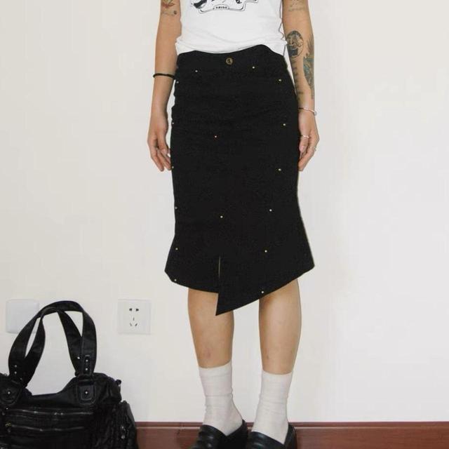 Vintage Women's Skirt - Black - M on Productcaster.