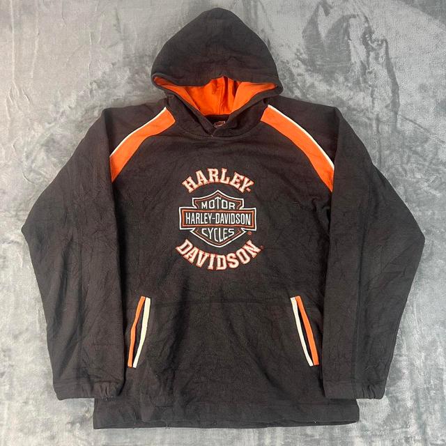 Harley Davidson Women's Hoodie - Orange/Brown - L on Productcaster.