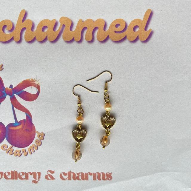 Handmade Women's Earrings - Gold on Productcaster.