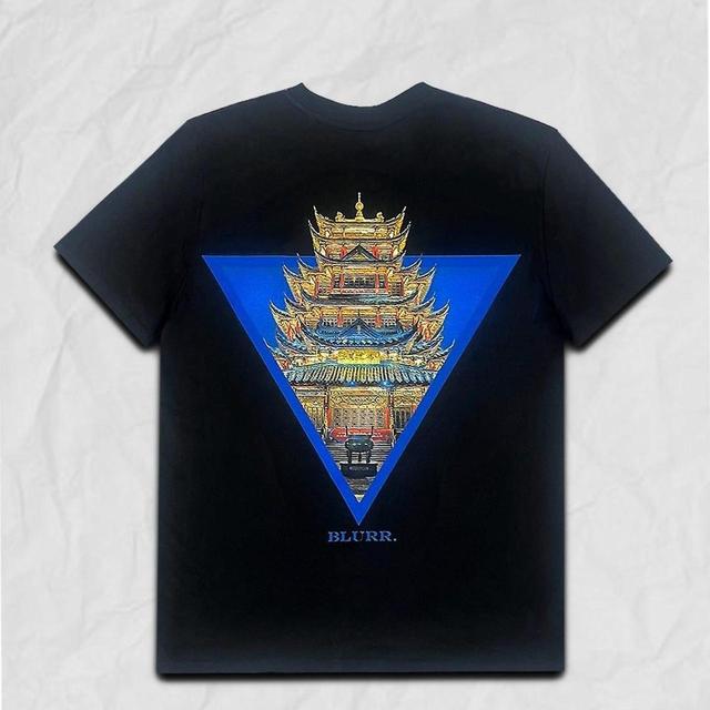 Designer Men's T-shirt - Black/Blue - S on Productcaster.