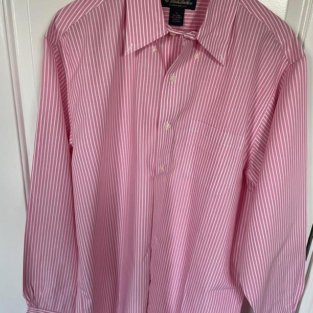 Brooks Brothers Men's Shirt - Pink - M on Productcaster.