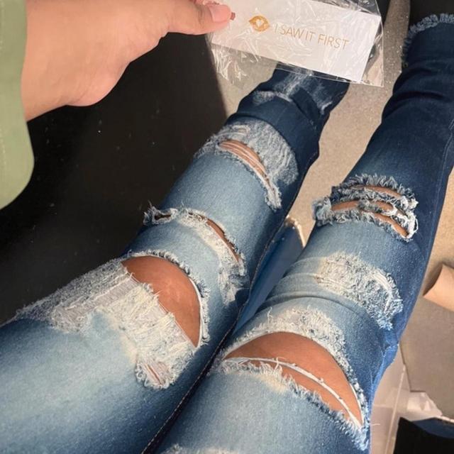 I Saw It First Women's Ripped Jeans - Blue - M on Productcaster.