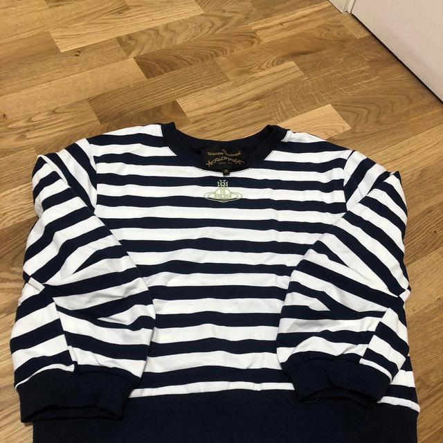 Vivienne Westwood Women's Sweatshirt - Blue/White - 10 on Productcaster.