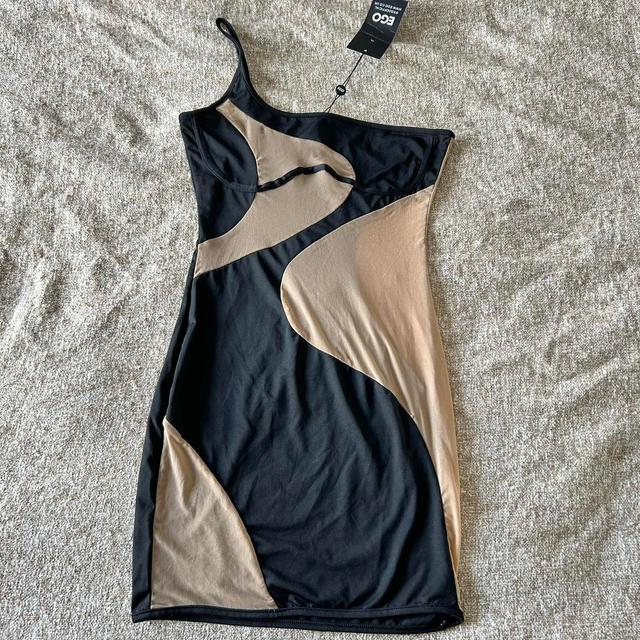 EGO Women's Bodycon Dress - Black/Tan - 12 on Productcaster.