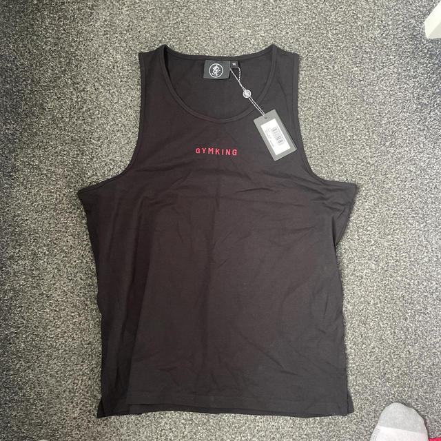 Gym King Men's Vest - Black/Pink - M on Productcaster.