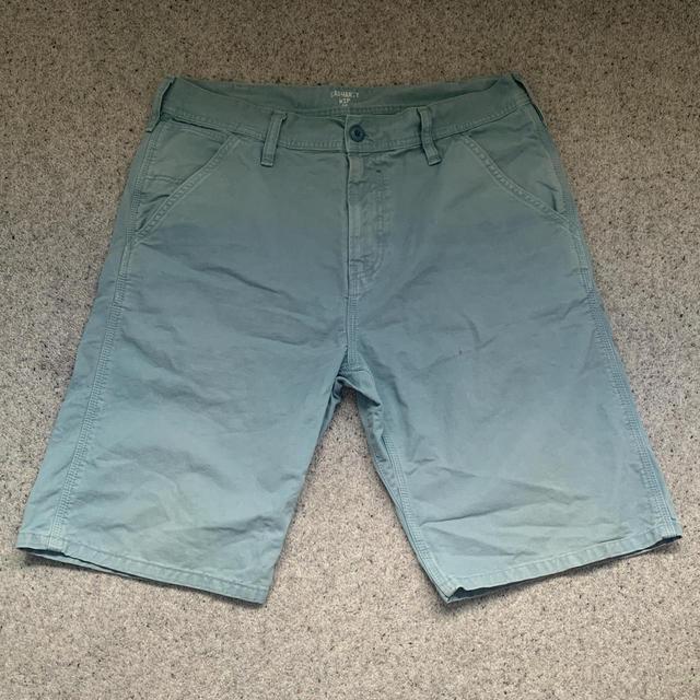 Carhartt WIP Men's Shorts - Blue/Green - 32" on Productcaster.