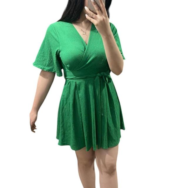 Designer Women's Babydoll Dress - Green - M on Productcaster.