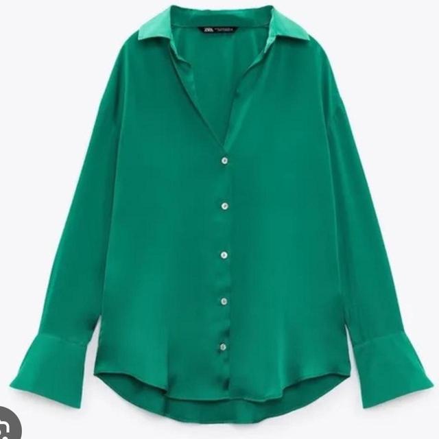 Zara Women's Shirt - Green - XL on Productcaster.