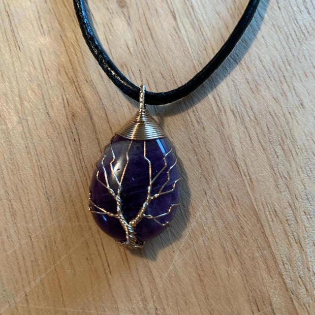 Handmade Women's Necklace - Purple on Productcaster.