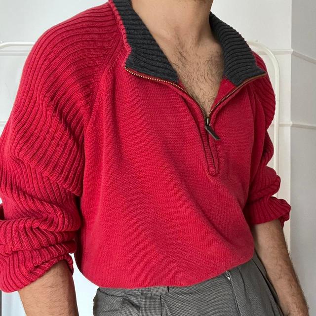 Unique Vintage Men's Jumper - Red - XXL on Productcaster.