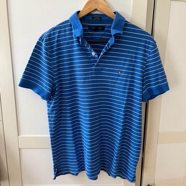 Tommy Hilfiger Men's Polo shirt - Blue - L on Productcaster.