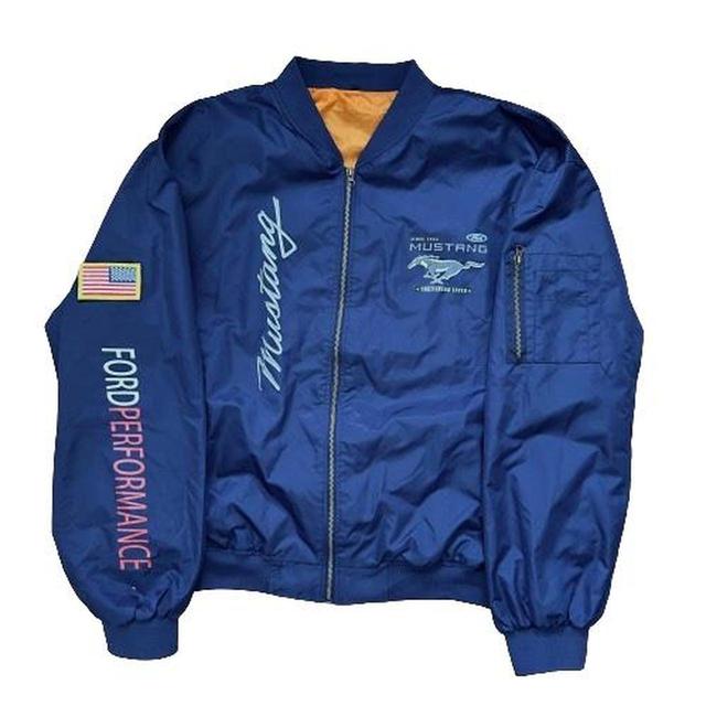 Alpha Industries Men's Bomber Jacket - Blue/Navy - L on Productcaster.