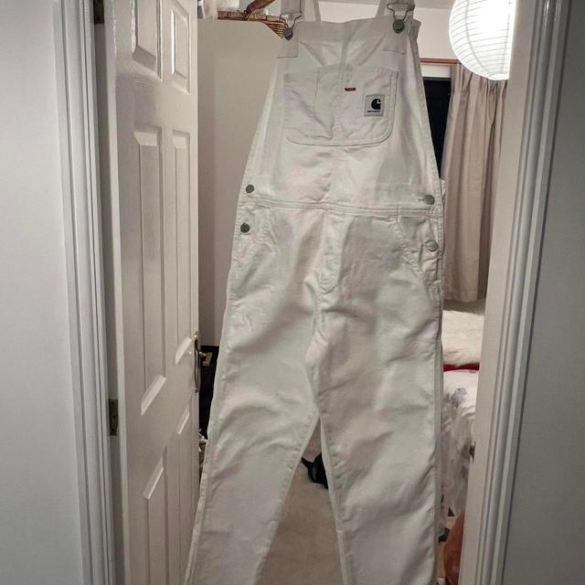 Carhartt Women's Dungarees - White - S on Productcaster.