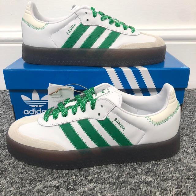 Adidas Women's Trainers - White/Green - UK 6.5 on Productcaster.