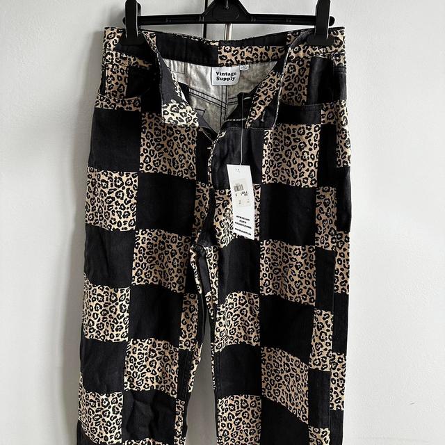 Vintage Supply Women's Patched Trousers - Black/Multi - UK 8 on Productcaster.