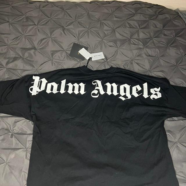 Palm Angels Women's T-shirt - Black/White - S on Productcaster.