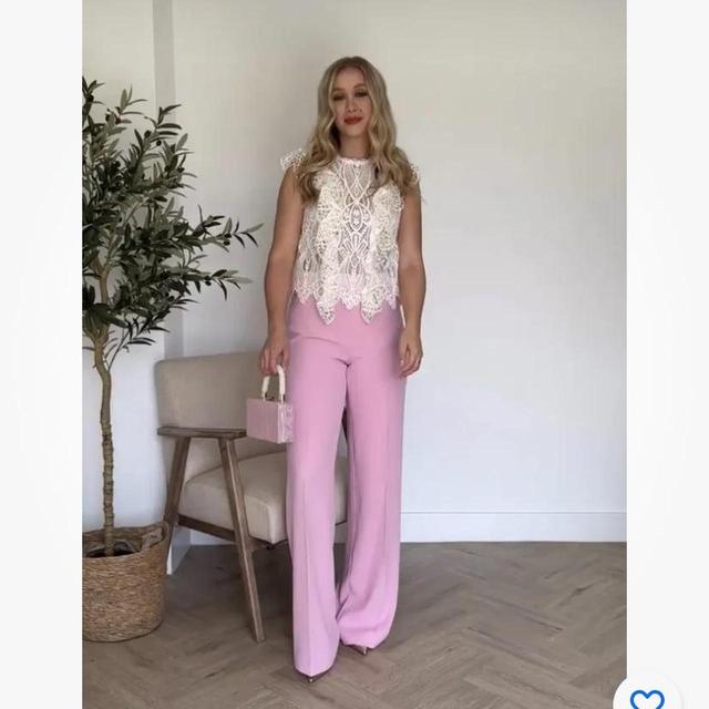 Zara Women's Trousers - Pink - L on Productcaster.