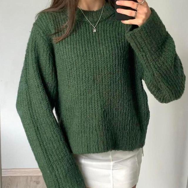 Weekday Women's Jumper - Khaki/Green - 8 on Productcaster.