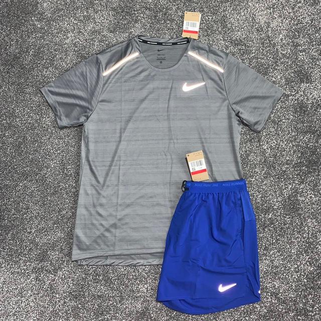 Nike Men's Shorts - Grey/Blue - M on Productcaster.