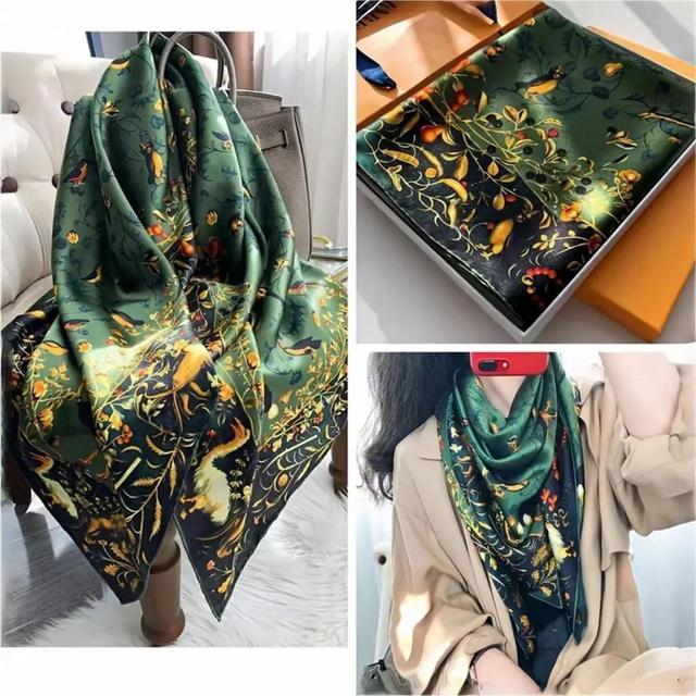 Women's Scarf - Green/Multi on Productcaster.