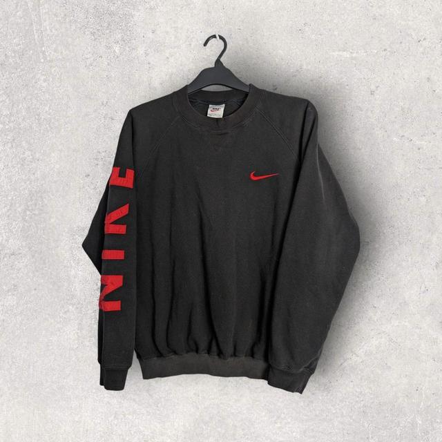 Nike Men's Sweatshirt - Black/Red - M on Productcaster.