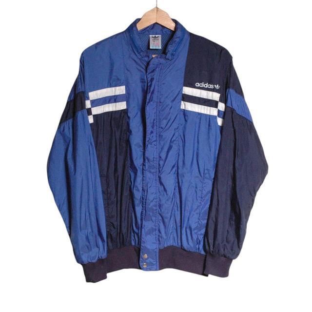 Adidas Men's Casual Jacket - Blue/White - L on Productcaster.