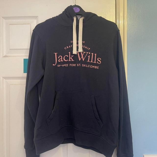 Jack Wills Women's Hoodie - Black/Navy - 12 on Productcaster.