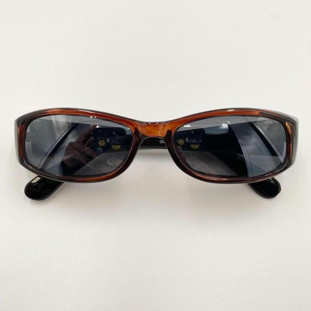 Preloved Women's Square Sunglasses - Brown/Black on Productcaster.