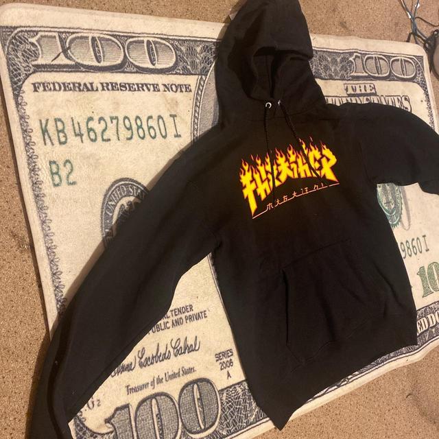 Thrasher Men's Hoodie - Black - S on Productcaster.