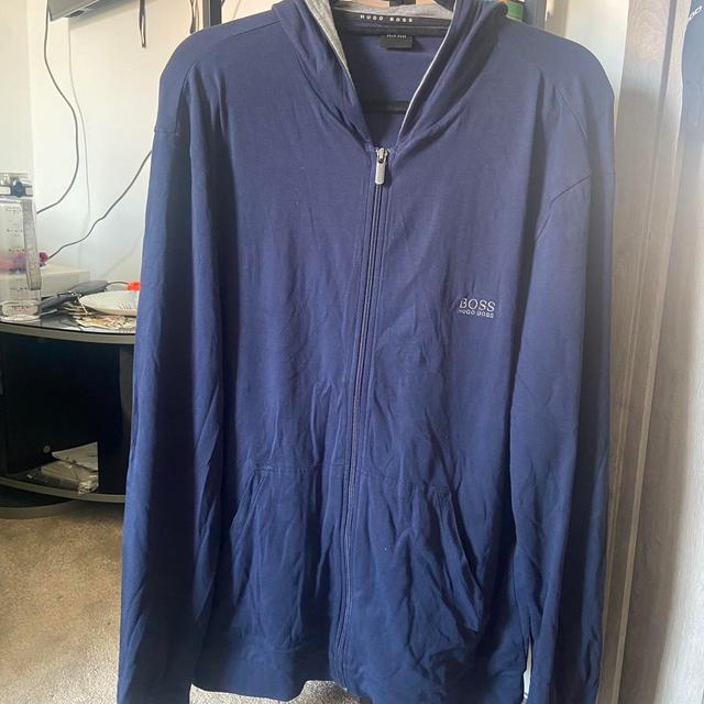 Hugo Boss Men's Hoodie - Navy/Blue - XL on Productcaster.