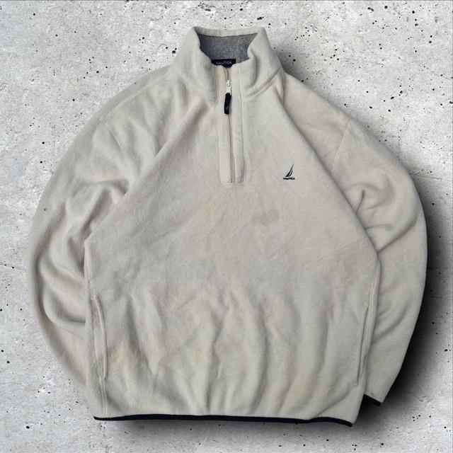 Nautica Men's Sweatshirt - Cream/White - L on Productcaster.