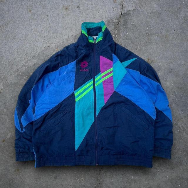 Lotto Men's Lightweight Jacket - Multi/Blue - L on Productcaster.