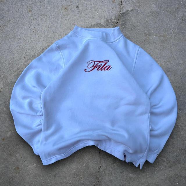 Fila Women's Sweatshirt - White/Pink - S on Productcaster.